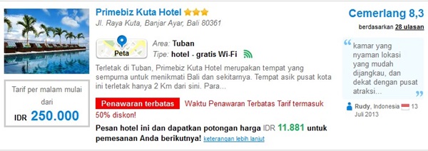 Promo-Primebiz-Kuta-Hotel